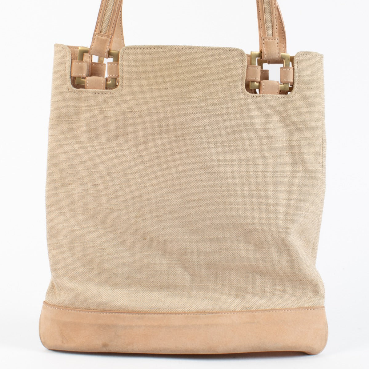 Authentic pre-loved Delvaux Beige Le Paul PM 'Toile Charleston' Tote Bag on Labellov.com