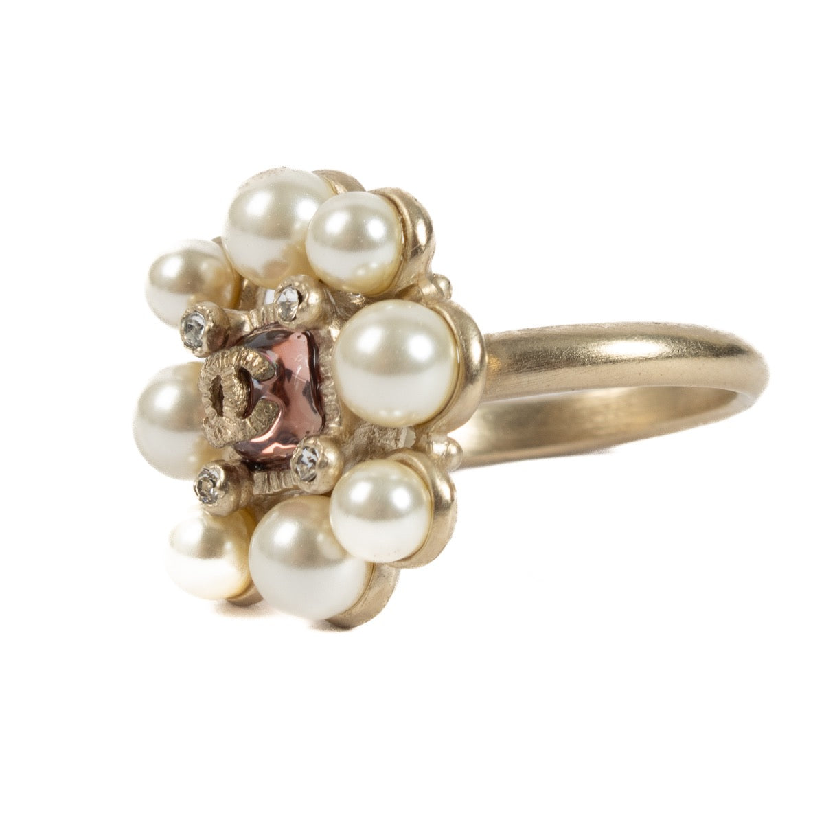 Authentic Chanel 14p Pearl Ring Size 54 on Labellov.com
