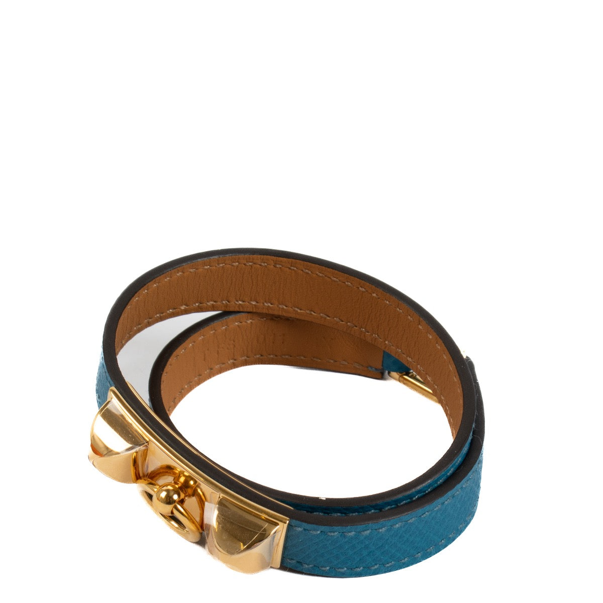 Authentic second hand Hermès Blue Espon Rivale Double Tour Bracelet on Labellov.com