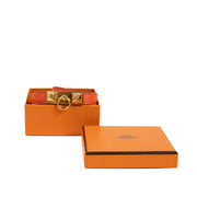 Authentic second hand Hermès Orange Espom Rivale Double Tour Bracelet - Size S on Labellov.com