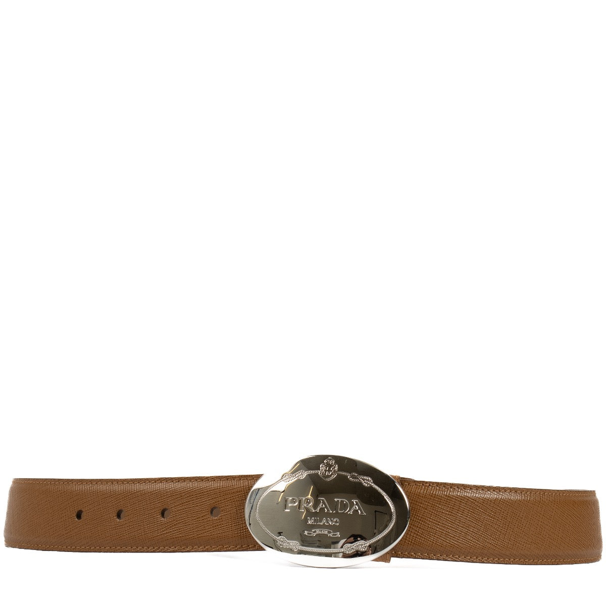 Buy authentic second hand Prada Camel Saffiano Leather Saffiano Belt - Size 80 at Labellov.com