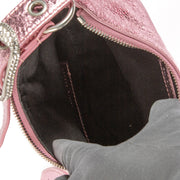 Authentic second hand Balenciaga Metallic Pink Rhinestone Le Cagole XS on Labellov.com