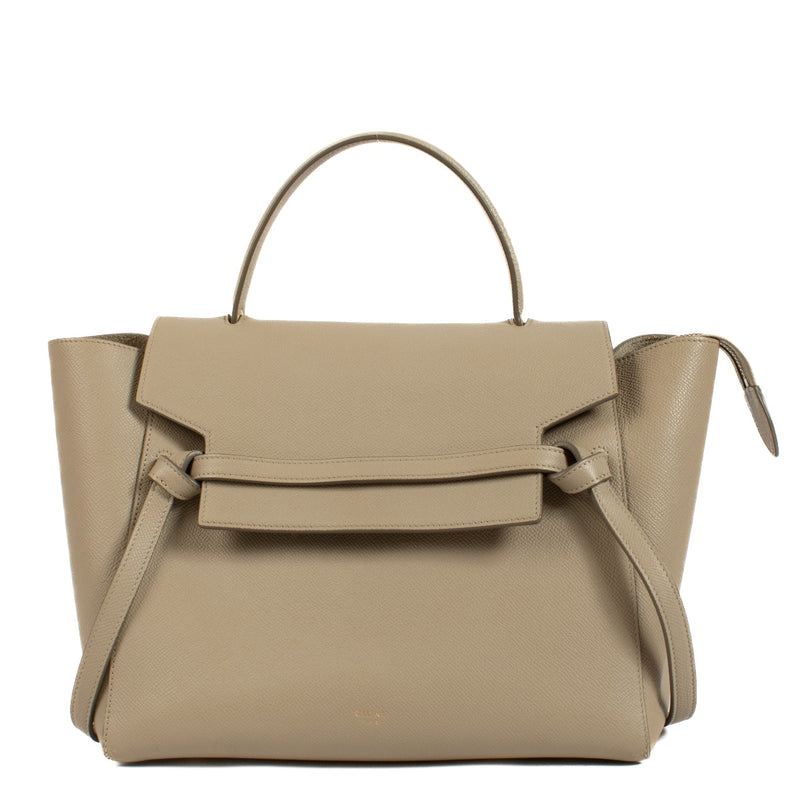 Celine Beige Leather Mini Belt Bag