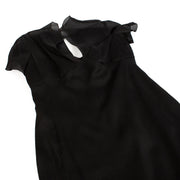 Buy authentic second hand at Chanel 97P Black Silk Organza Dress - Size 44 Labellov.com