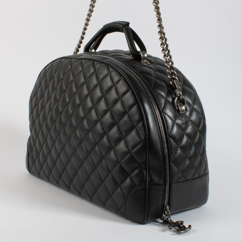shop 100% authentic second hand Chanel Black Airlines Round Trip Large Bowling Bag on Labellov.com