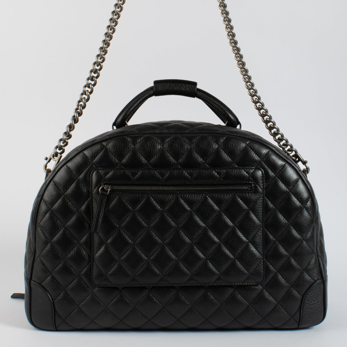 shop 100% authentic second hand Chanel Black Airlines Round Trip Large Bowling Bag on Labellov.com