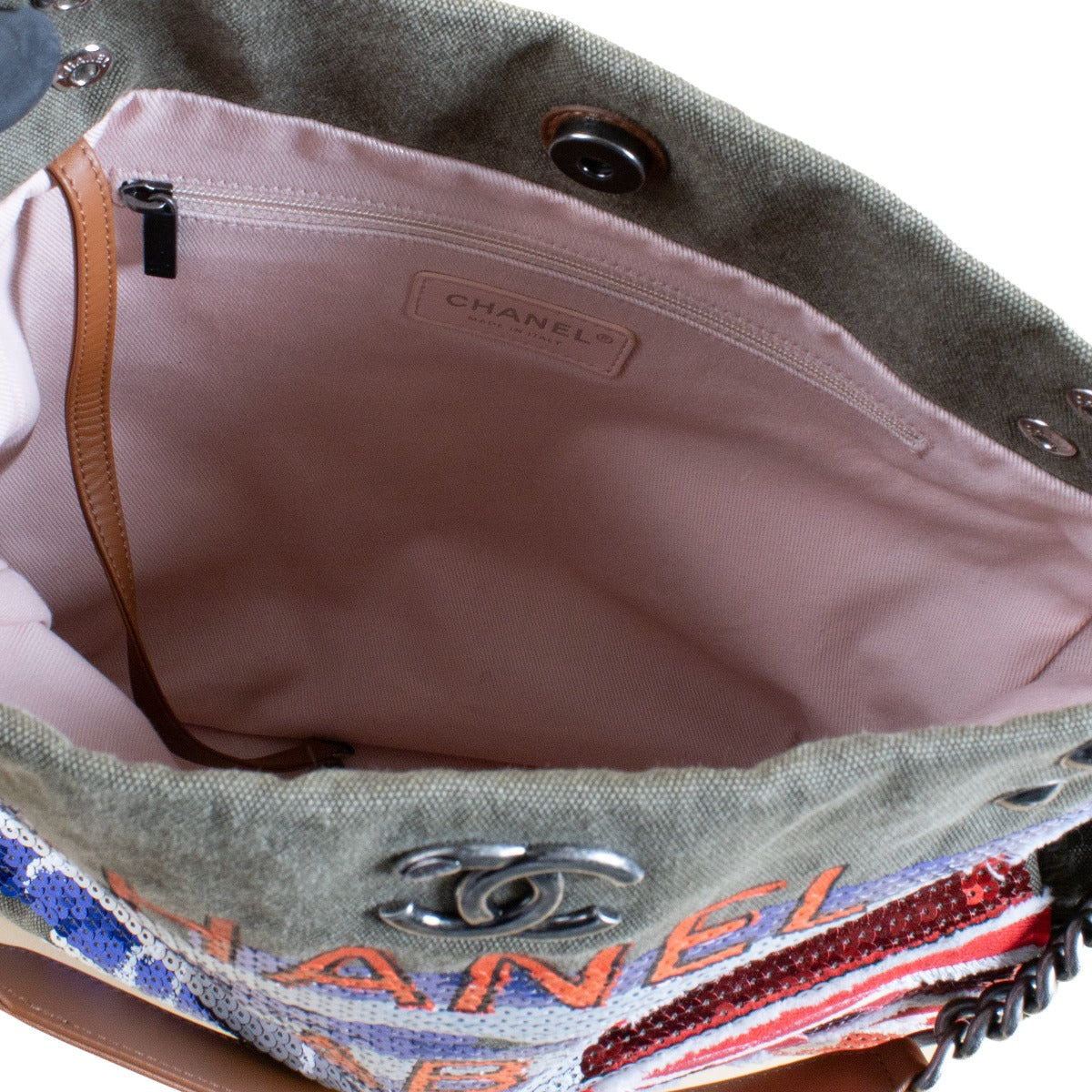 shop 100% authentic second hand Chanel La Habana Canvas Sequin Hobo Bag on Labellov.com