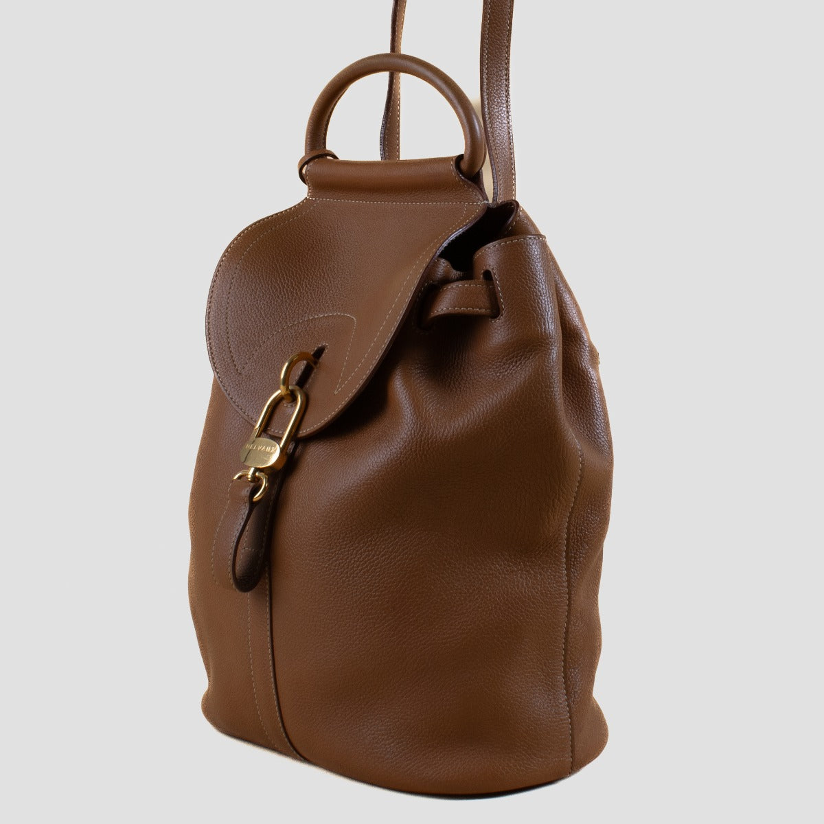 Shop 100% authentic second hand Delvaux Camel Lucifer PM Backpack on Labellov.com