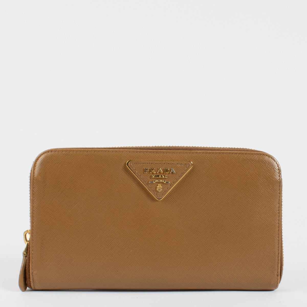 Shop 100% authentic second hand Prada Camel Zip Wallet on Labellov.com