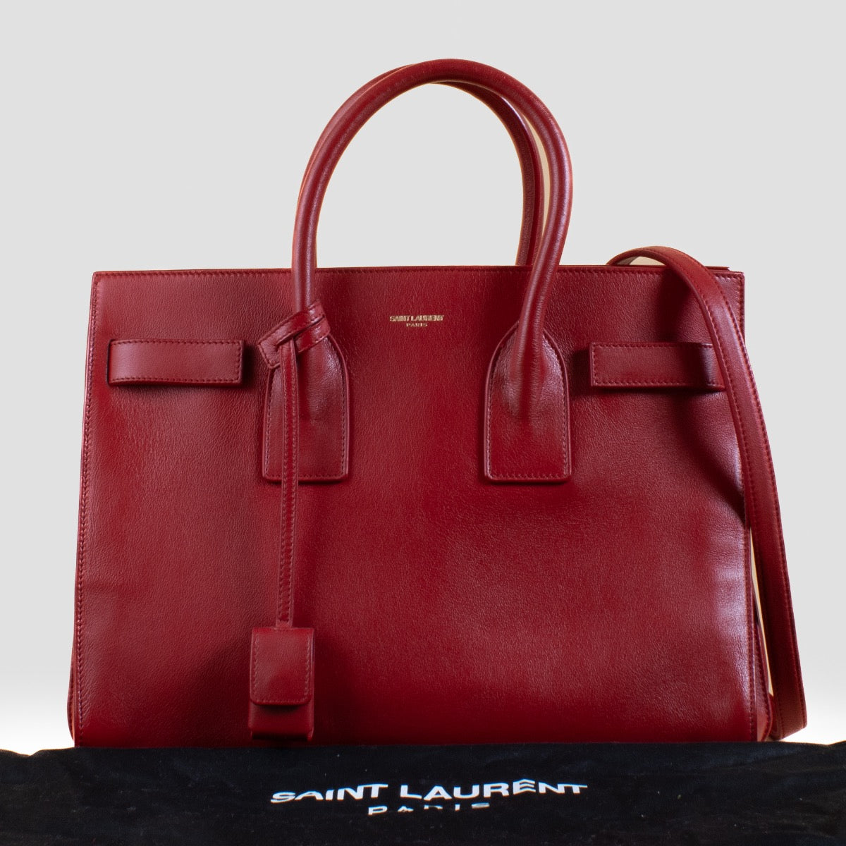 Shop 100% authentic second hand Saint Laurent Red Sac de Jour Small on Labellov.com
