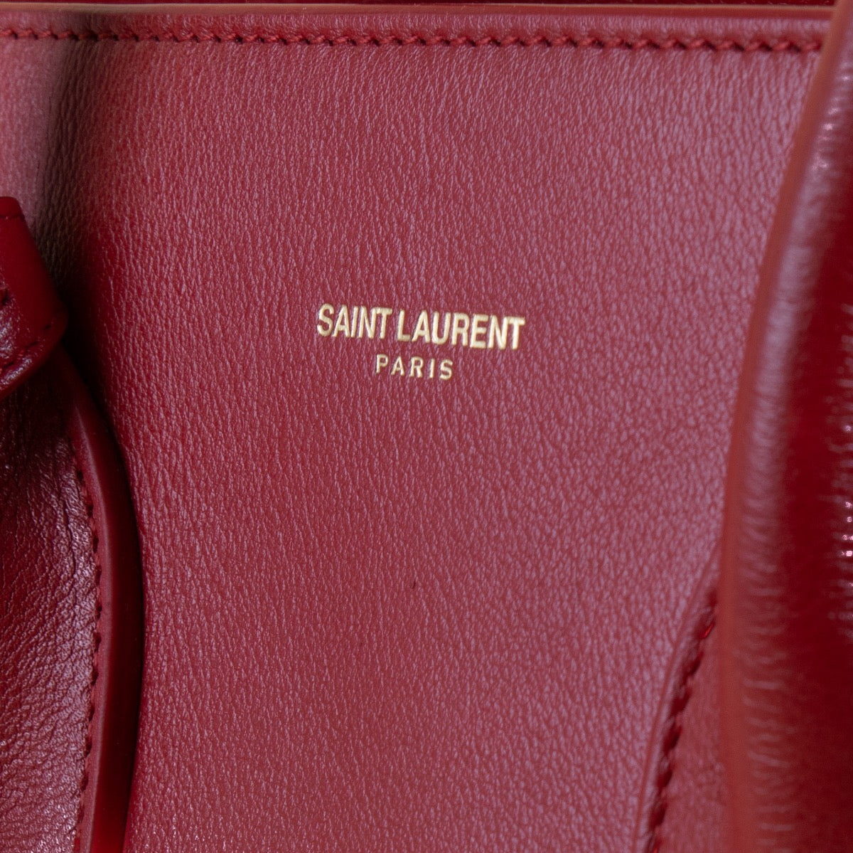 Shop 100% authentic second hand Saint Laurent Red Sac de Jour Small on Labellov.com