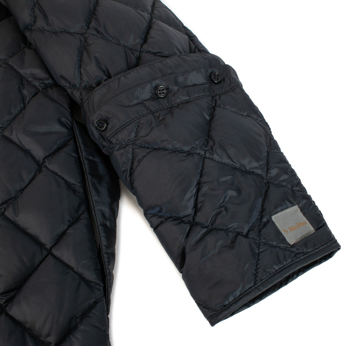'S Max Mara Blue Quilted Coat - Size FR40
