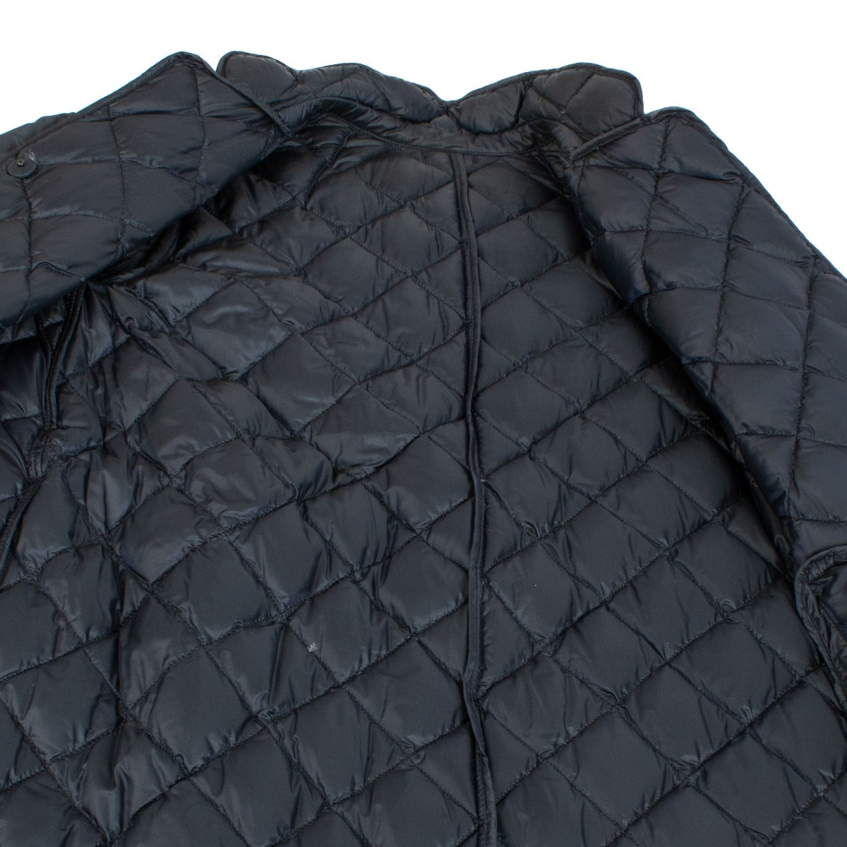 'S Max Mara Blue Quilted Coat - Size FR40