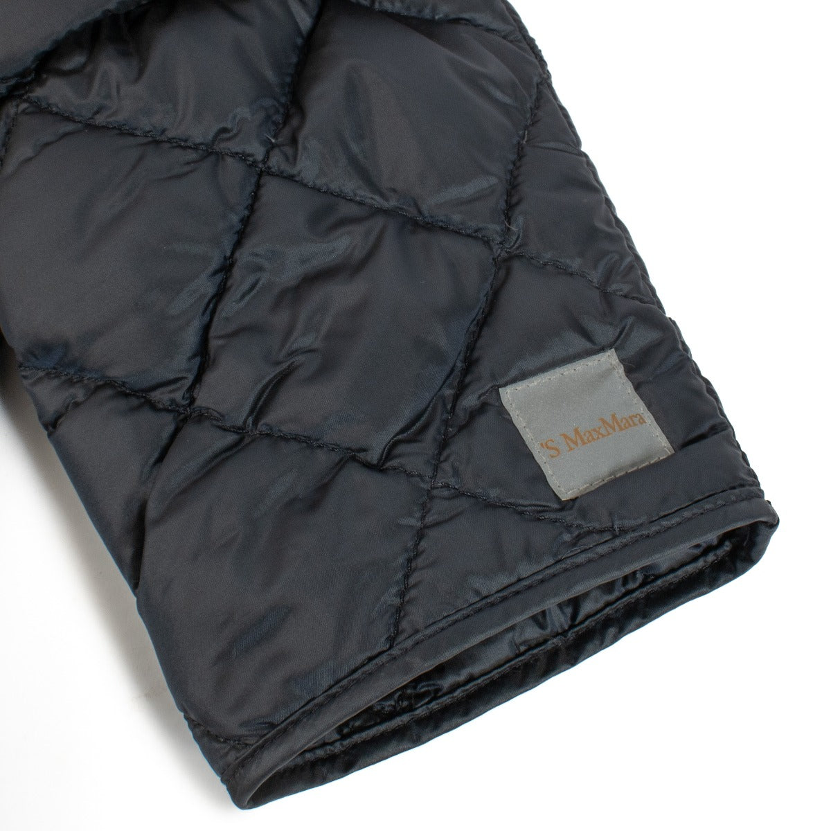 'S Max Mara Blue Quilted Coat - Size FR40
