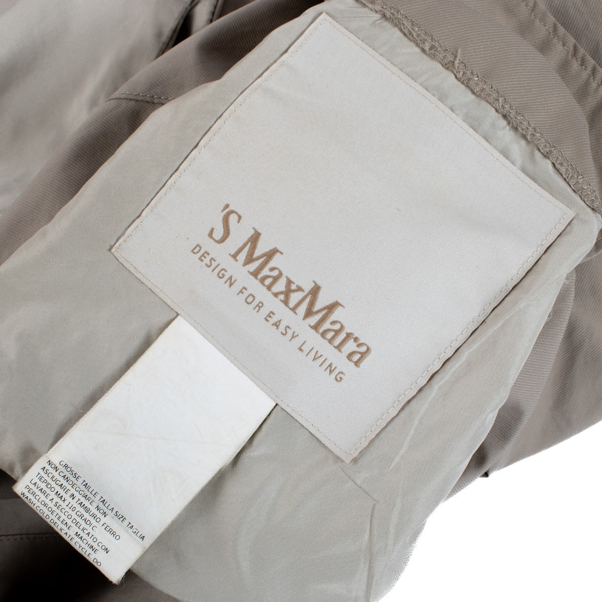 'S Max Mara Beige Omkeerbare Jas - Maat FR42