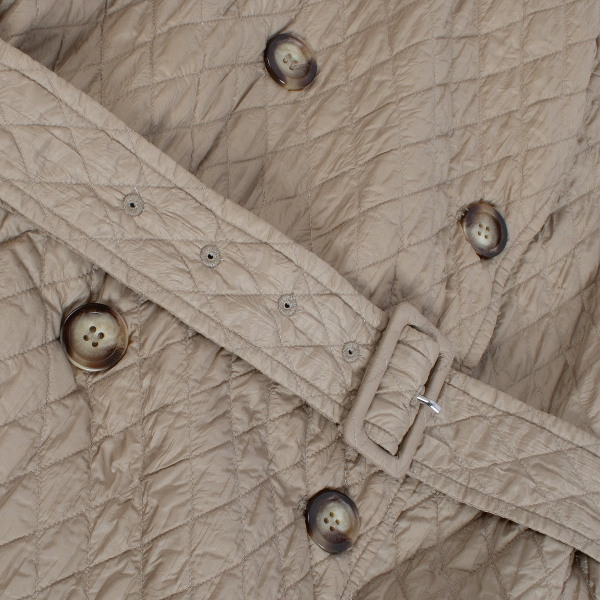 Moncler Beige Quilted Aglae Trench Coat