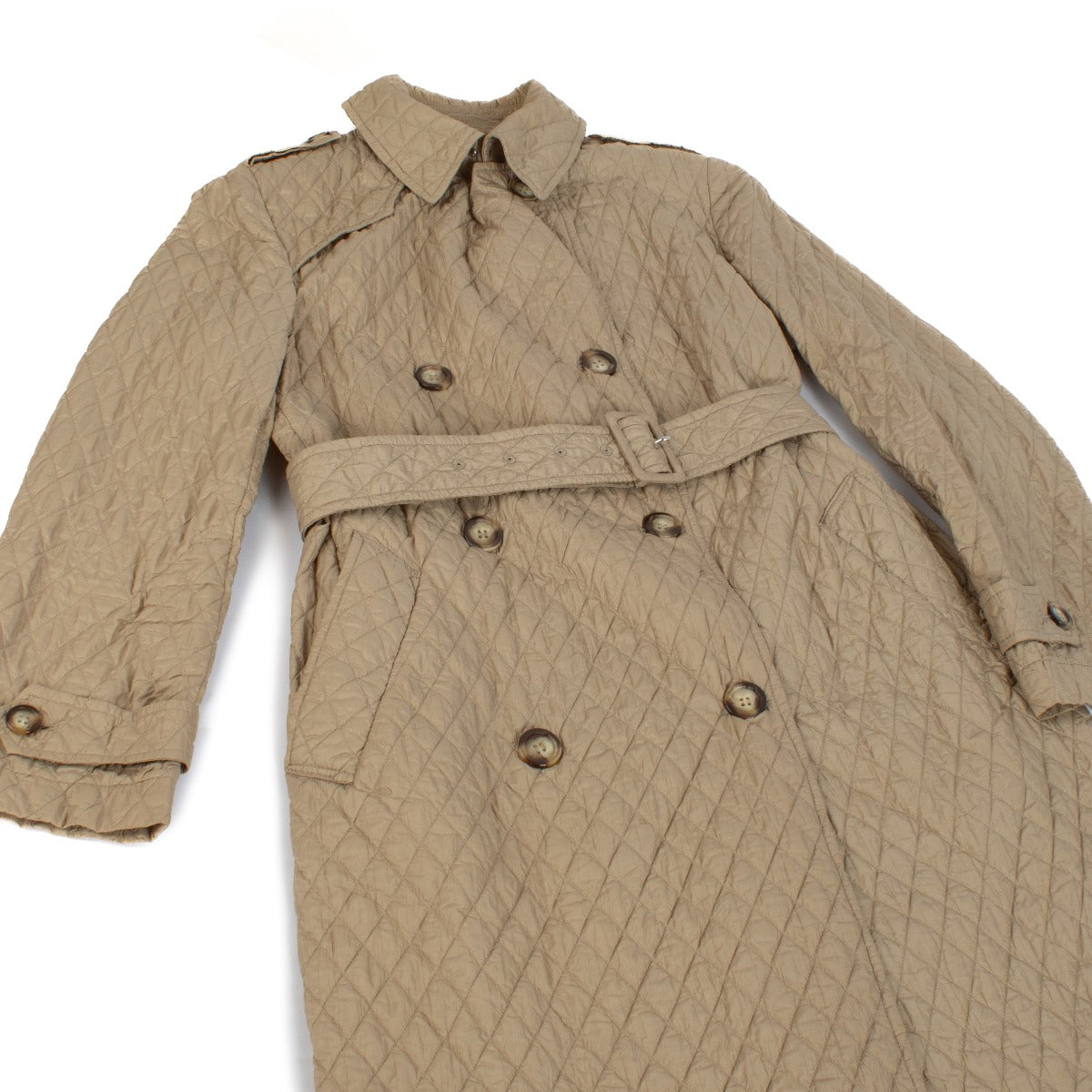 Moncler Beige Quilted Aglae Trench Coat
