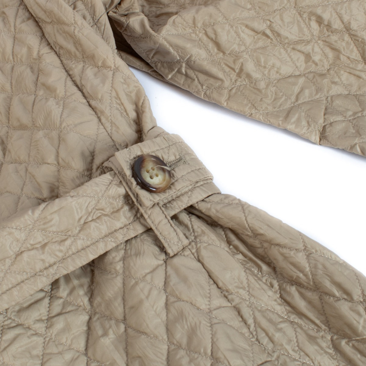 Moncler Beige Quilted Aglae Trench Coat