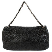 Authentic second hand Chanel Black Patent Graphic Edge Single Flap Bag on Labellov.com