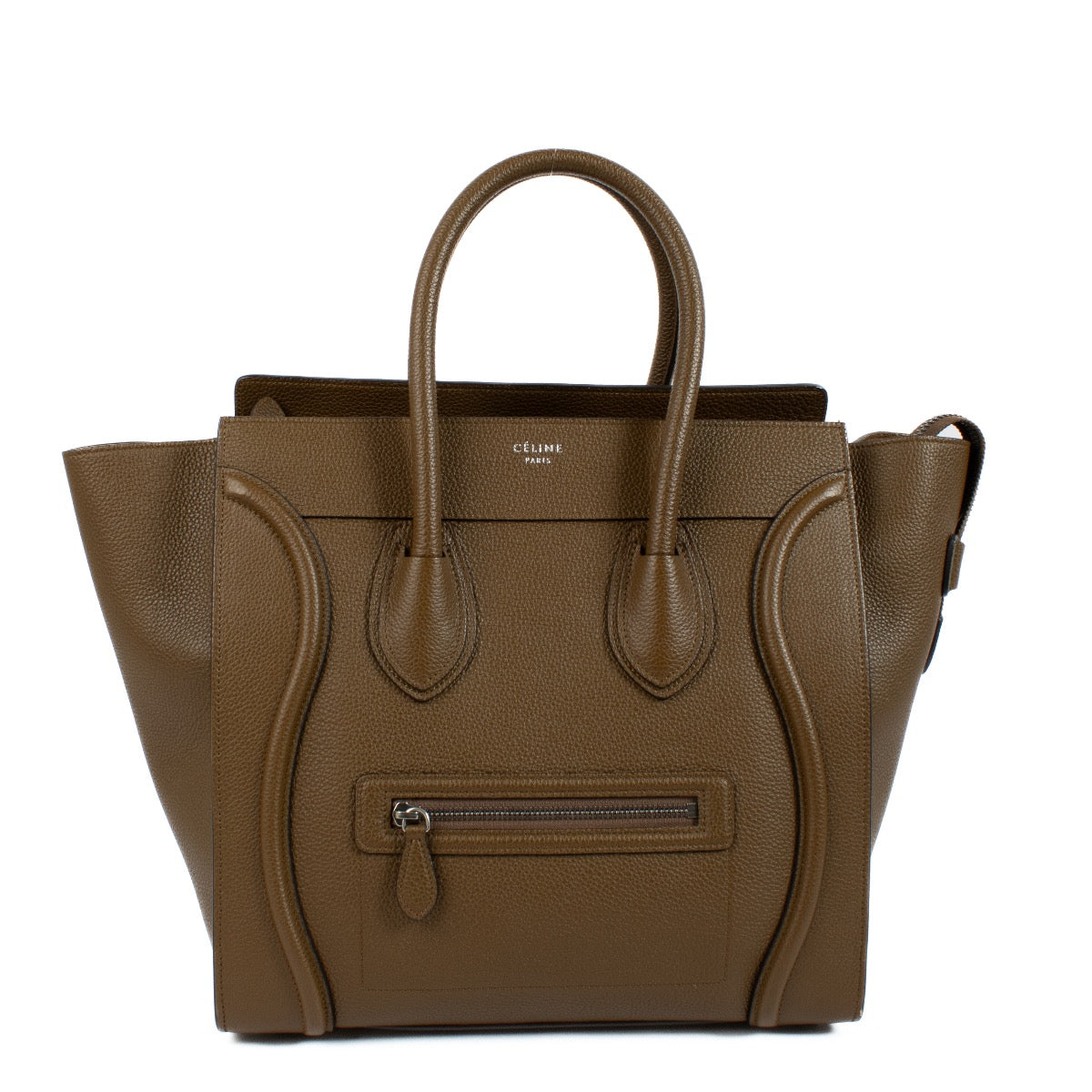 shop 100% authentic second hand Celine Moss Green Leather Mini Luggage Bag on Labellov.com