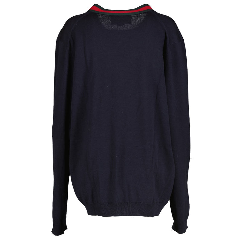 Authentic second hand Gucci Web V Neck Sweater - Size XXXL on Labellov.com