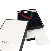 Authentic second hand Gucci Web V Neck Sweater - Size XXXL on Labellov.com