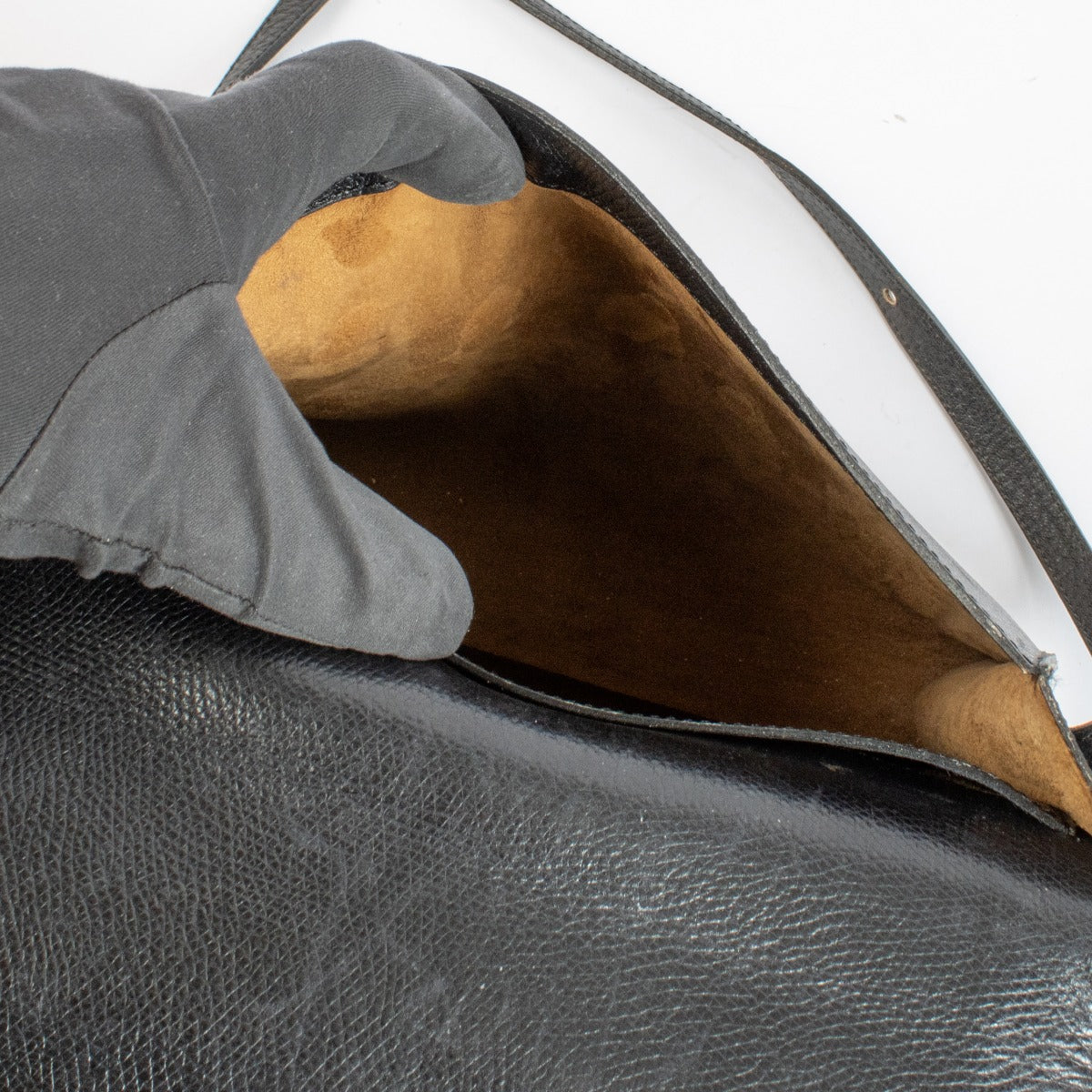 Delvaux Vintage Black Leather Diademe Crossbody Bag