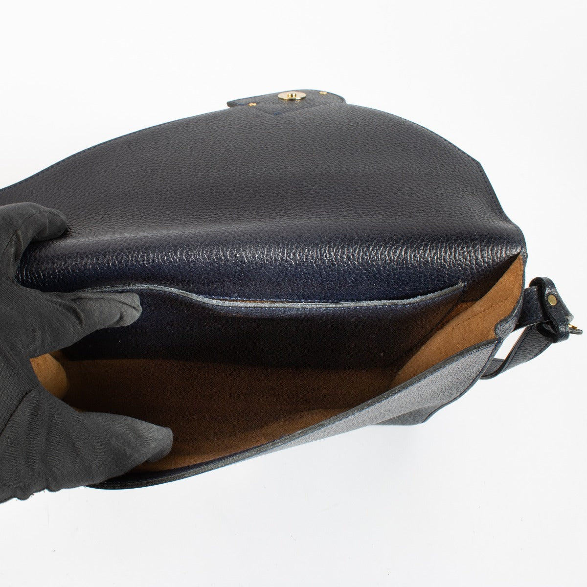 Delvaux blauwleren Romeo tas