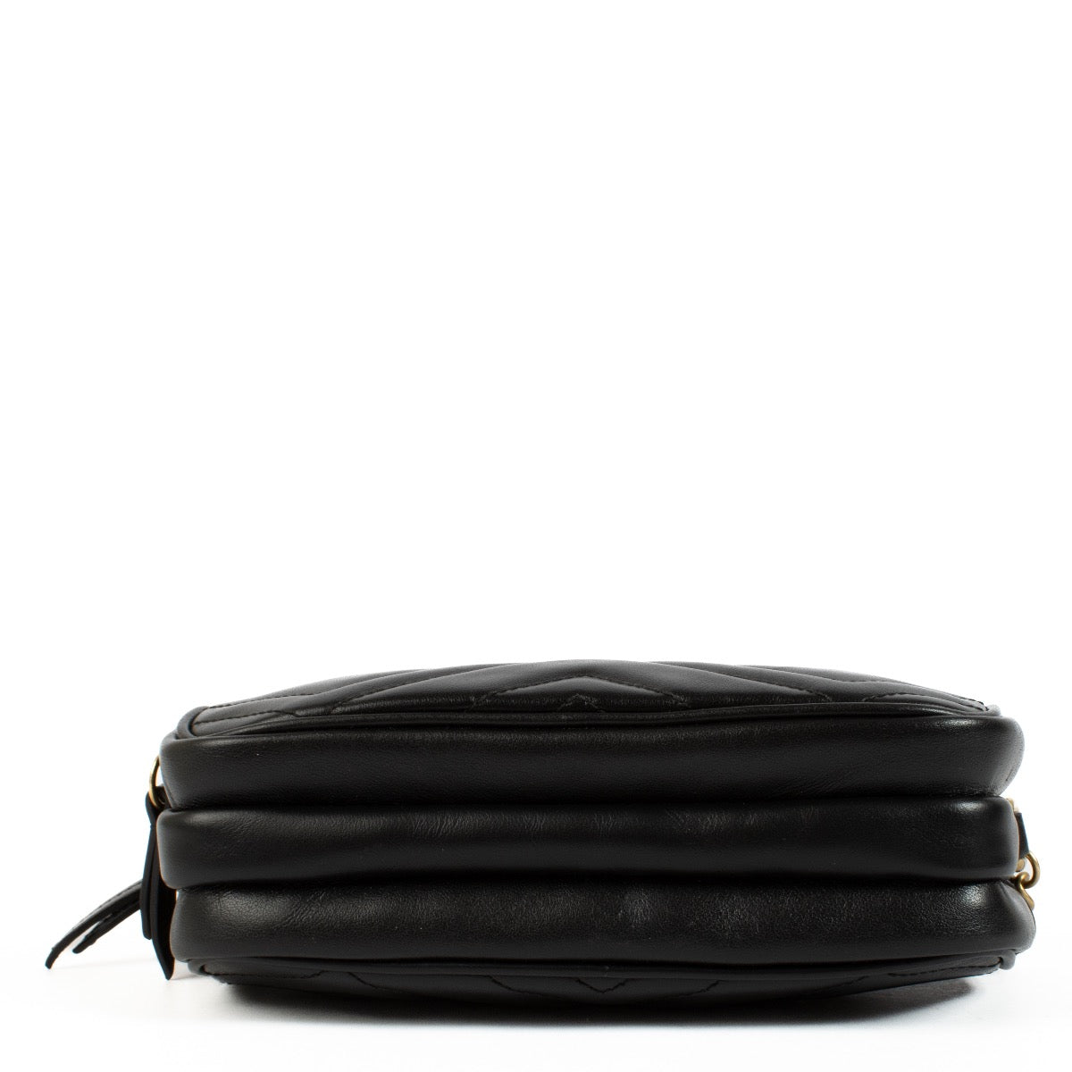 Authentic second hand Gucci Black GG Marmont Triple Zip Crossbody Bag on Labellov.com