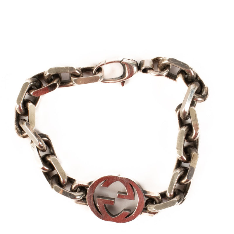 Authentic second hand Gucci Silver Interlocking G Bracelet on Labellov.com
