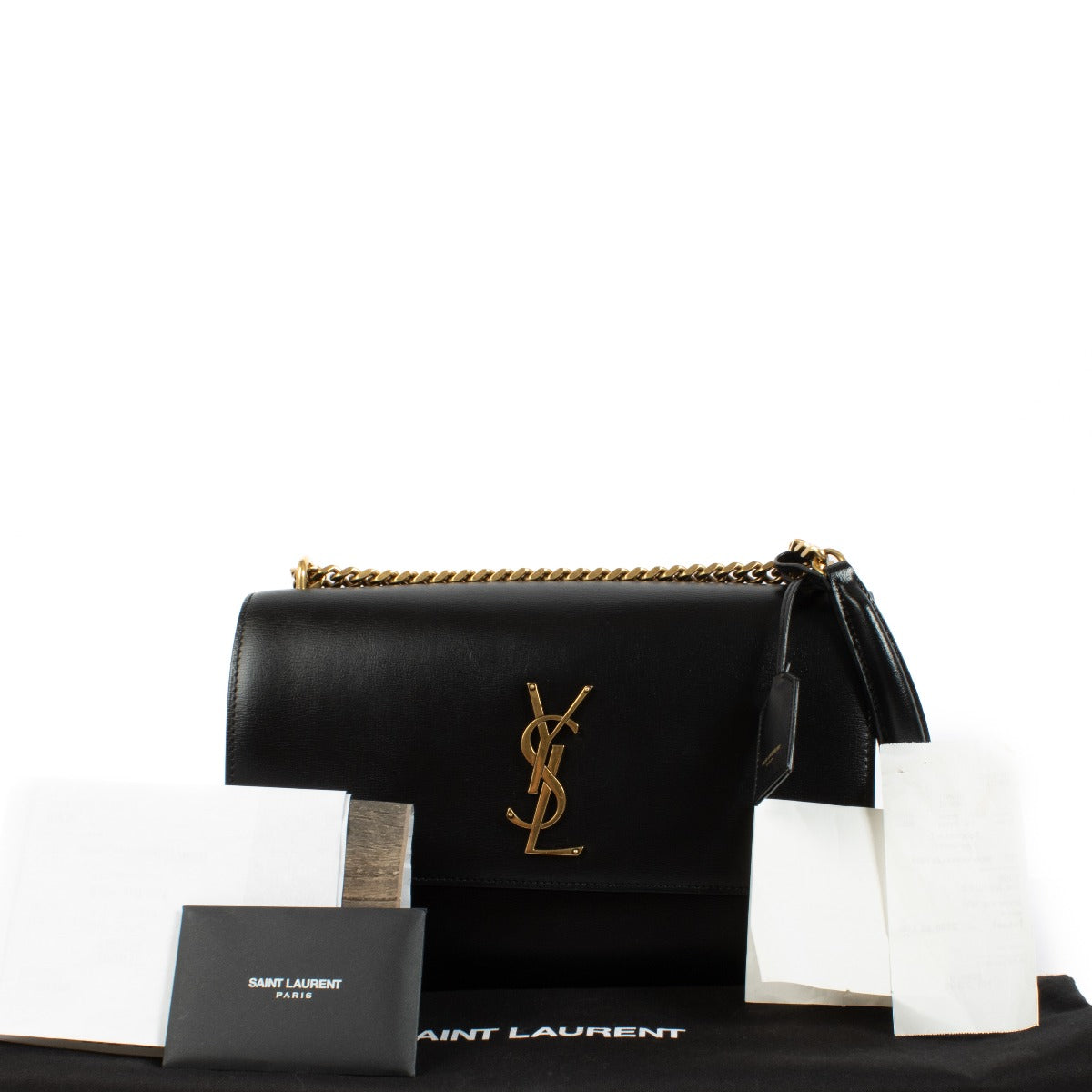 Saint Laurent Black Large Sunset Bag