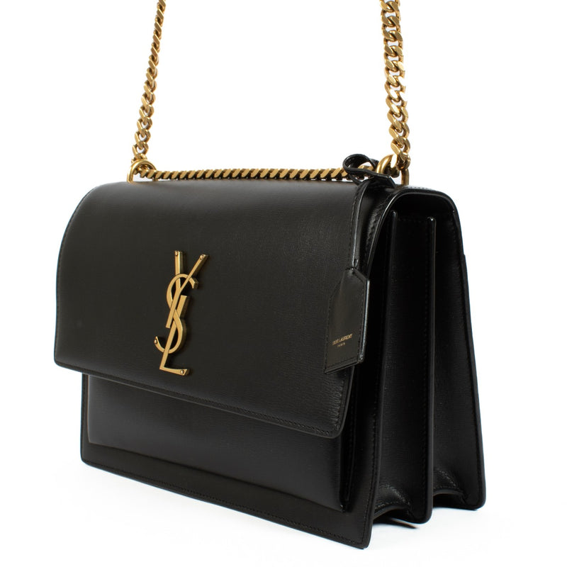 Saint Laurent Black Large Sunset Bag