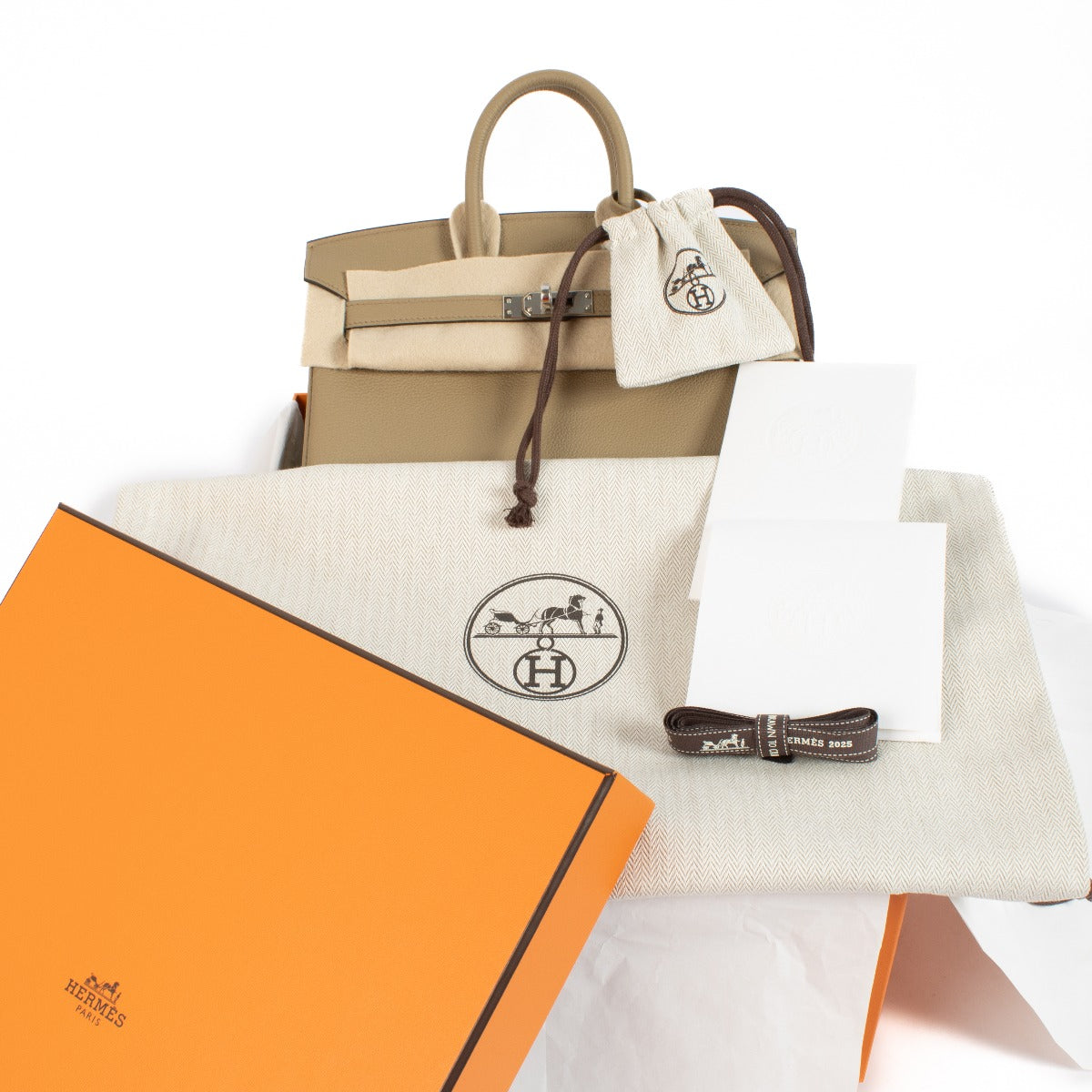 Hermès Birkin 25 Beige Marfa Togo PHW