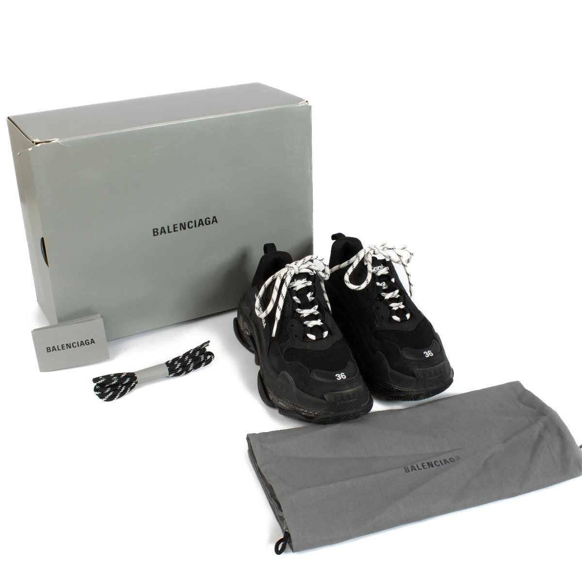 Shop 100% authentic secondhand Balenciaga Black Triple S Sneakers - Size 36 on labellov.com