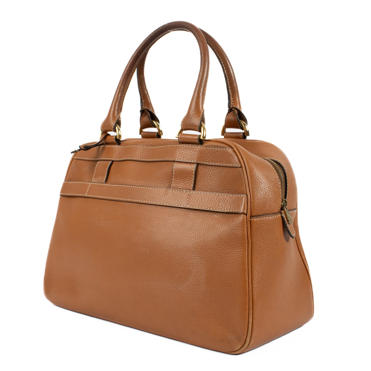 Delvaux Camel Leather Parole GM Bag