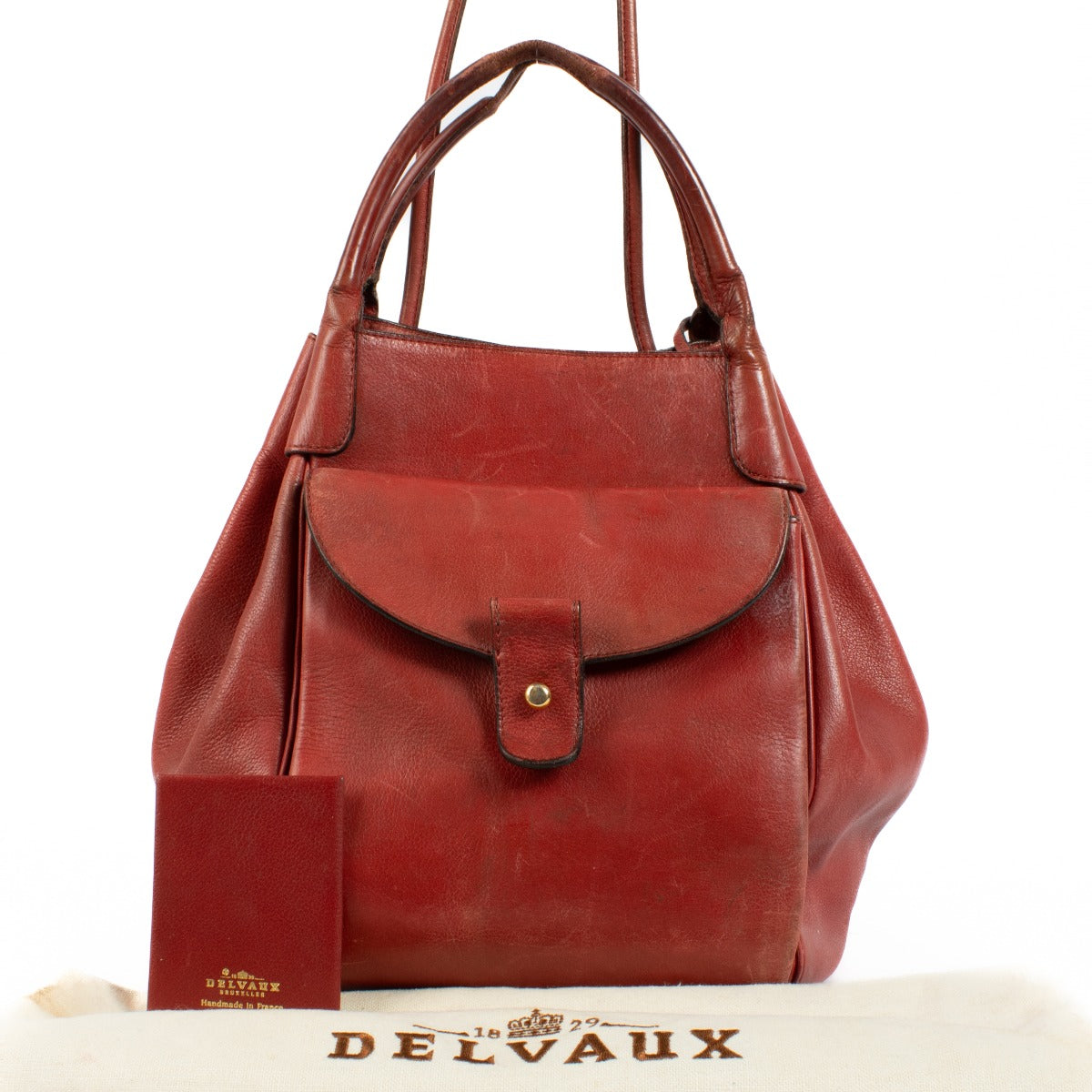Delvaux Rode Leren Equivoque Tas