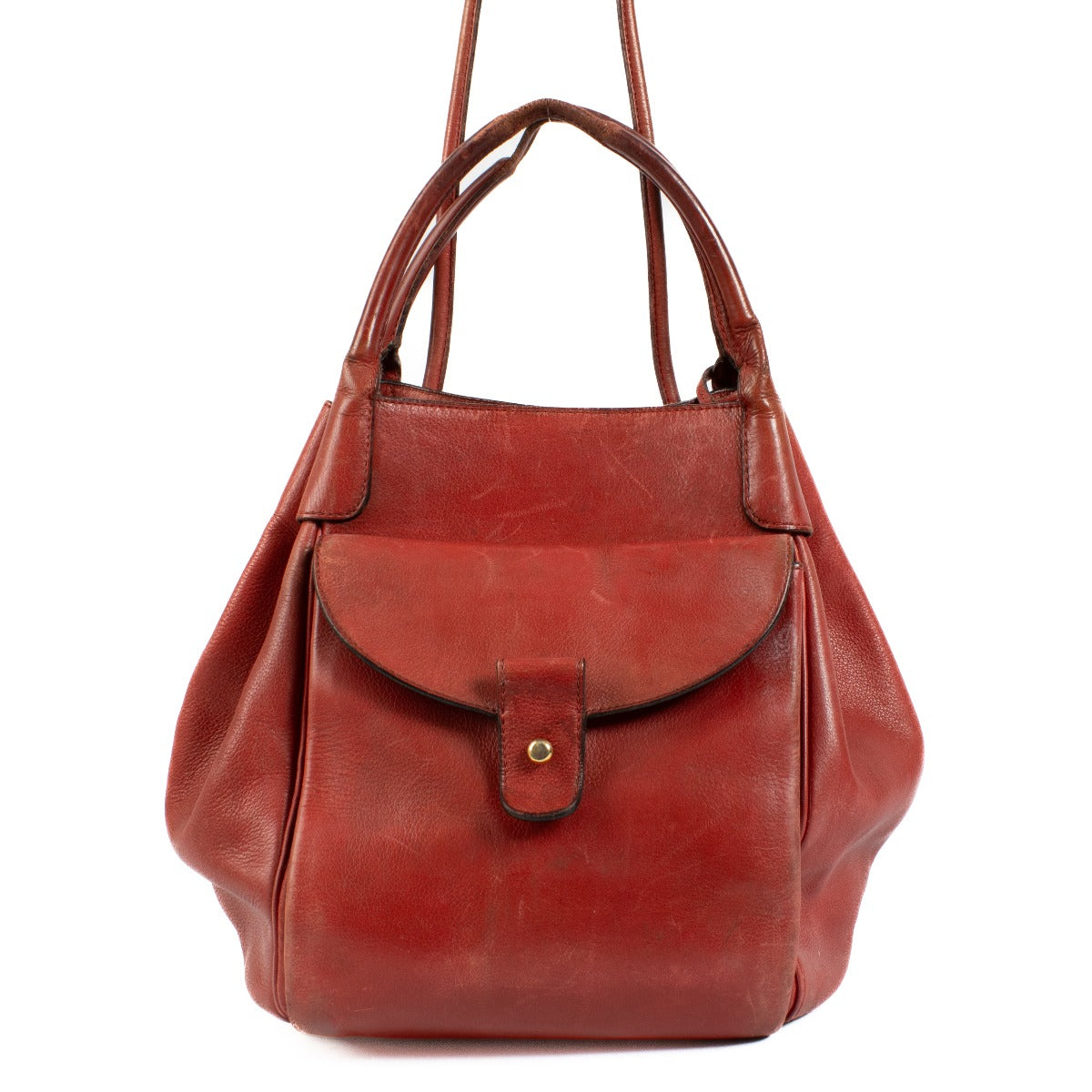 Delvaux Rode Leren Equivoque Tas