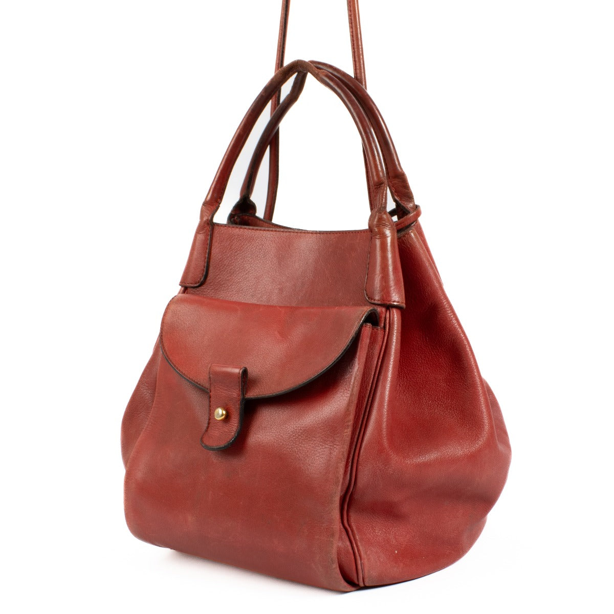 Delvaux Rode Leren Equivoque Tas