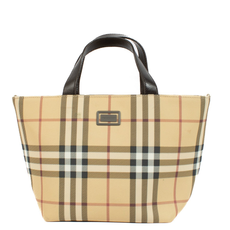 shop 100% authentic second hand Burberry Check Top Handle Bag on Labellov.com