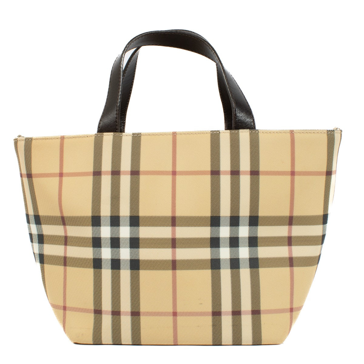 shop 100% authentic second hand Burberry Check Top Handle Bag on Labellov.com