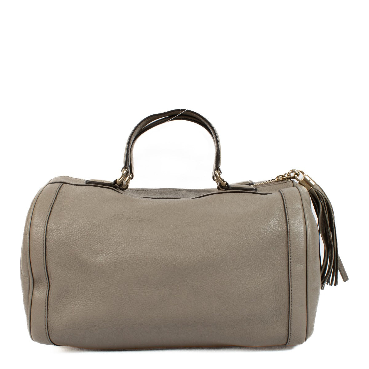 shop 100% authentic second hand Gucci Taupe Leather Boston Bag on Labellov.com