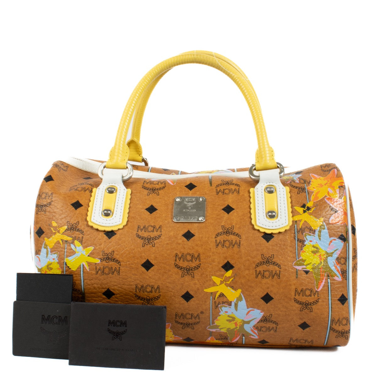 shop 100% authentic second hand MCM Flower Breeze Visetos Top Handle Bag on Labellov.com
