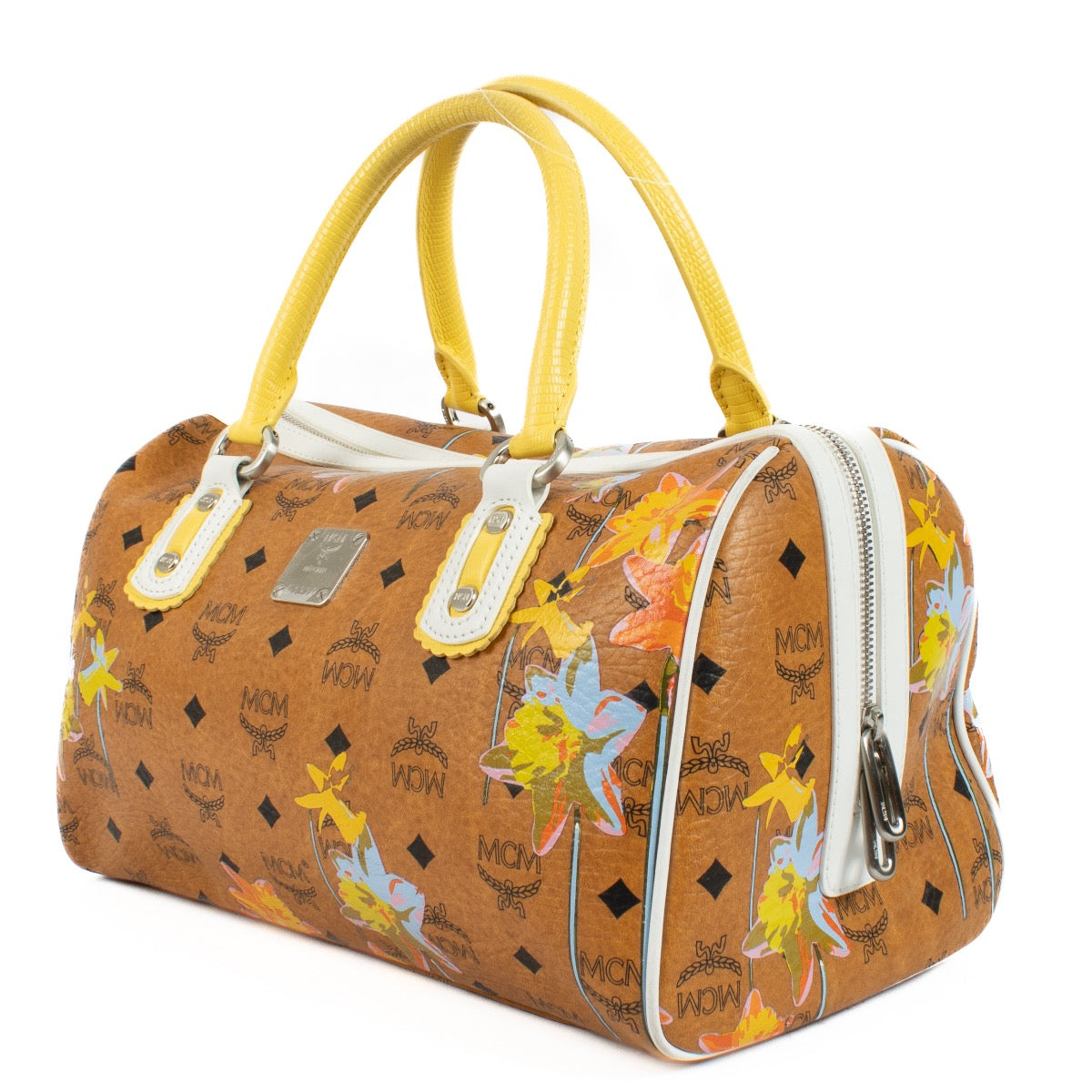 shop 100% authentic second hand MCM Flower Breeze Visetos Top Handle Bag on Labellov.com
