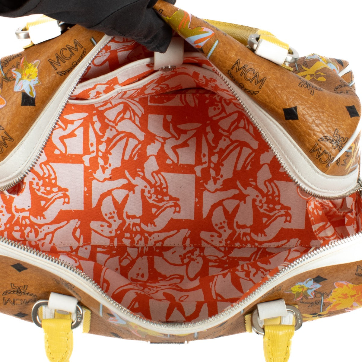 shop 100% authentic second hand MCM Flower Breeze Visetos Top Handle Bag on Labellov.com