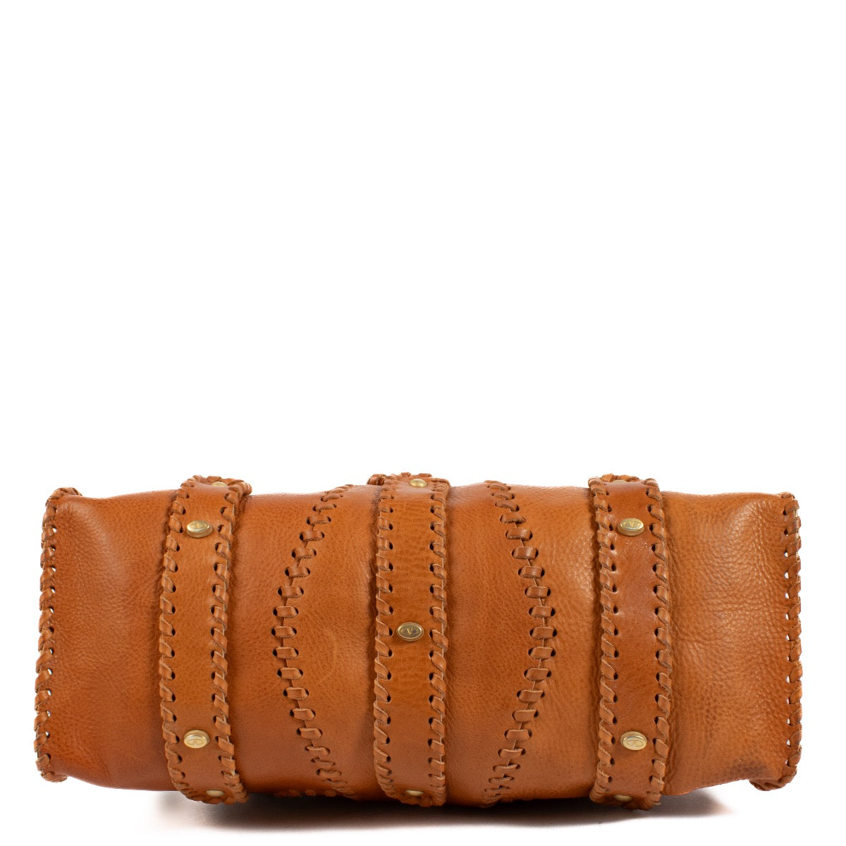 shop 100% authentic second hand Valentino Garavani Orange Whipstitch Leather Crystal Embellished Bag on Labellov.com