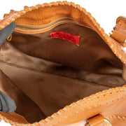 shop 100% authentic second hand Valentino Garavani Orange Whipstitch Leather Crystal Embellished Bag on Labellov.com