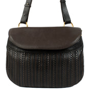 Delvaux Vintage Brown Toile de Cuir Shoulder Bag