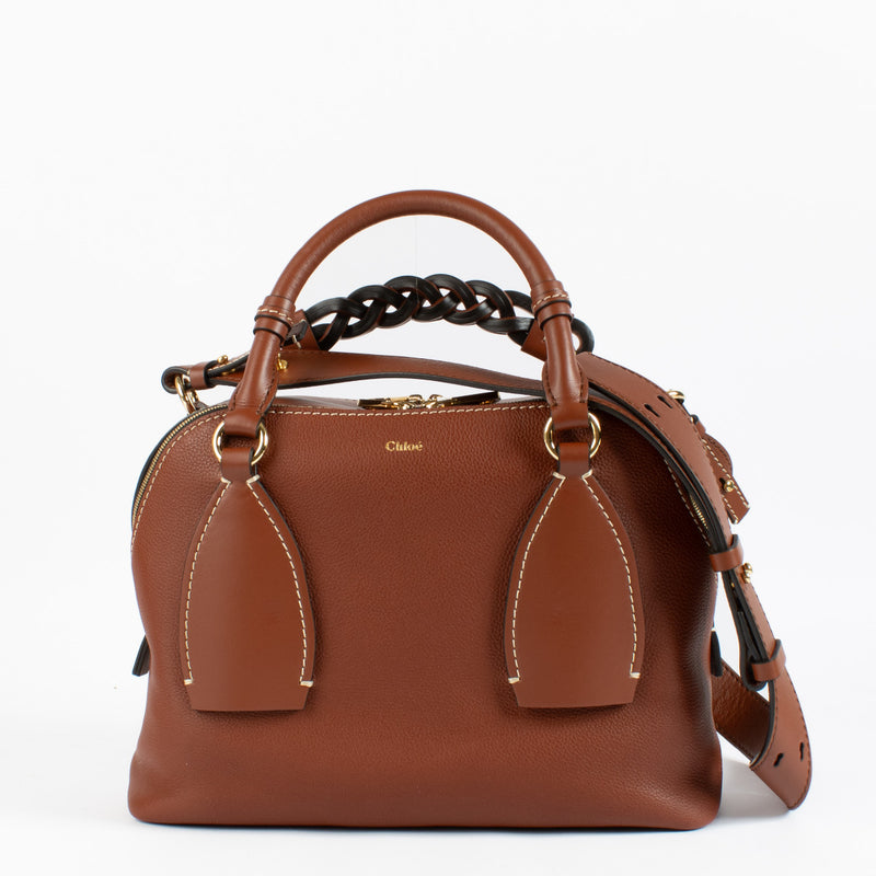 Chloé Medium Woody Tan Leather Satchel
