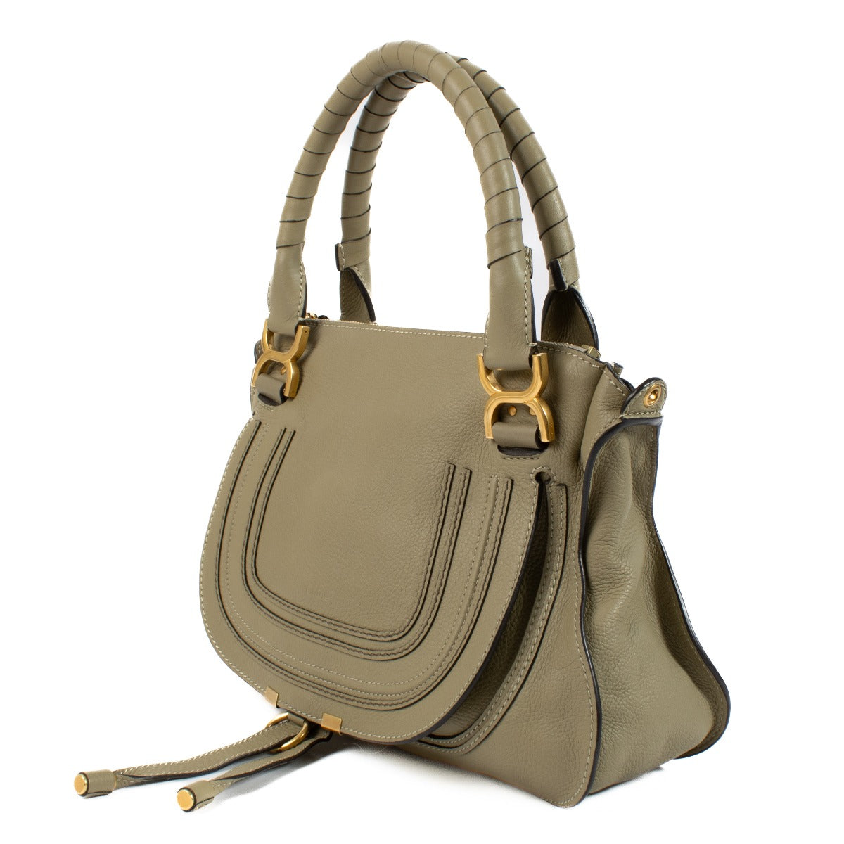 Shop safe online at Labellov in Antwerp, Brussels and Knokke this 100% authentic second hand Chloé Green Marcie Double Carry Shoulder Bag. Veilig online tweedehands authentieke Chloé Green Marcie Double Carry handtas kopen bij Labellov.