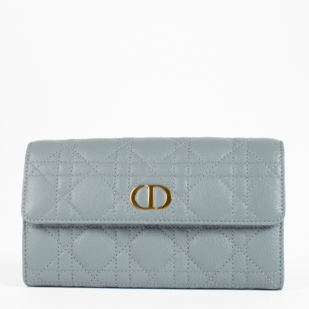 Christian Dior Cloudy Blue Caro Long Wallet